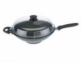 titanový wok 32 cm+ víko a mřížka SKK Titanium 2000 Plus Non-Stick
